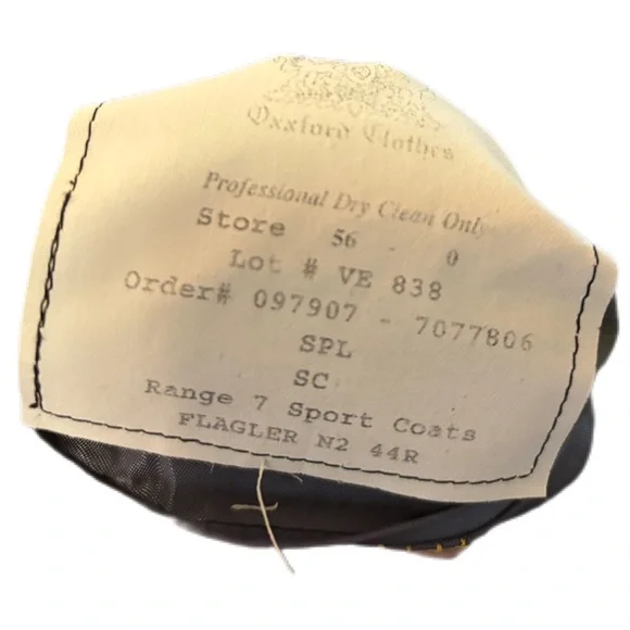 OXXFORD CLOTHES Blazer (44, Blue [Glen Check], Wool) - Picture 4 of 4